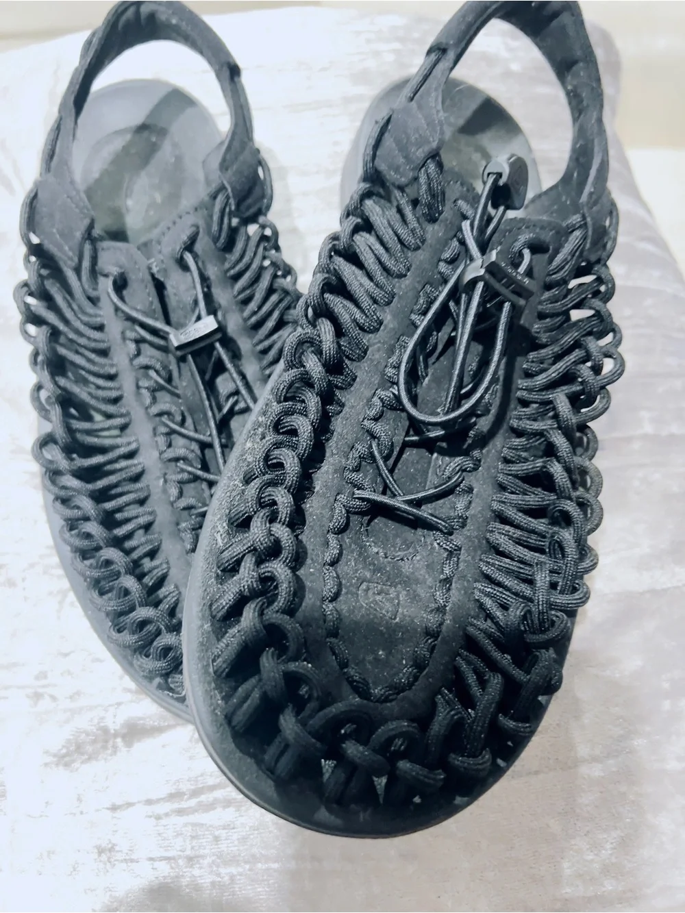 KEEN Black Men’s Woven Cord Outdoor Sandals